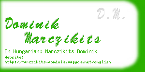 dominik marczikits business card